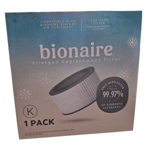 NWT Bionaire Allergen Replacement Filter True HEPA 1 Pack BAP9260 BAP9360